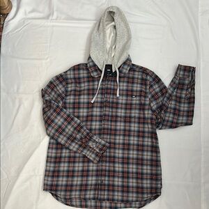 Vans Blue and Gray Casual Button Down Shirt